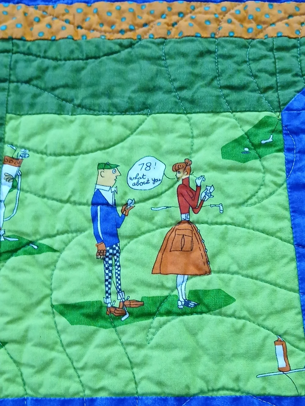 Homemade Golfing Quilt
